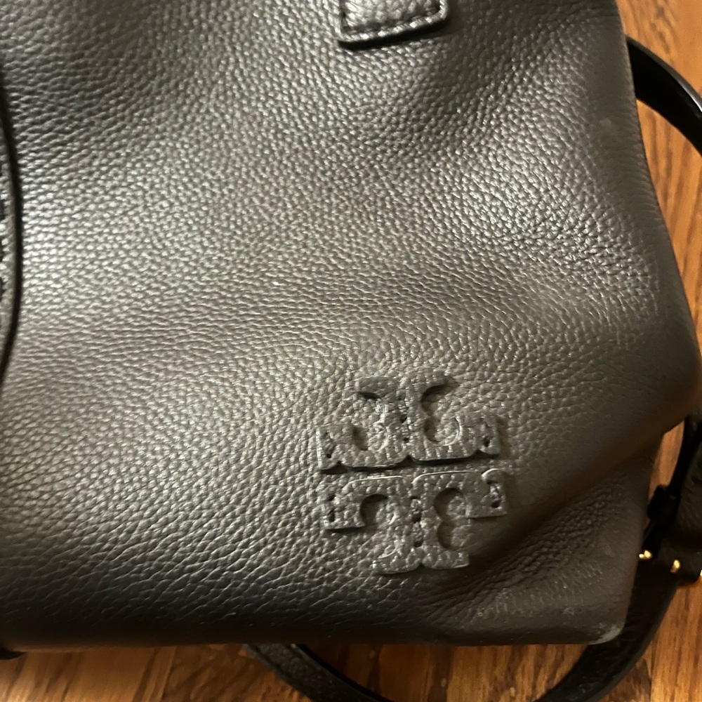 Tory Burch Black Textured Leather Bag